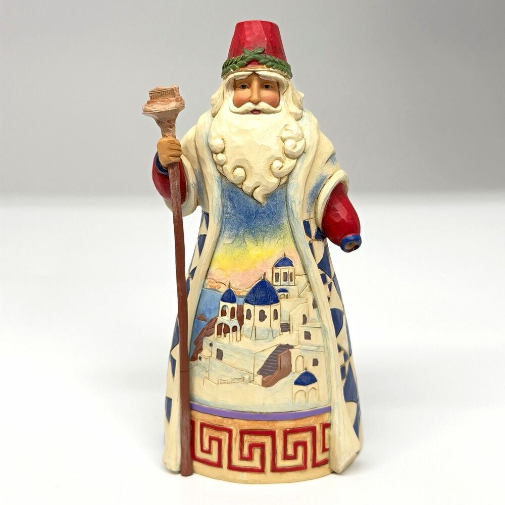 Jim Shore 4041069 Greek Santa Kala Christougenna 7” Figurine 2014 *READ*